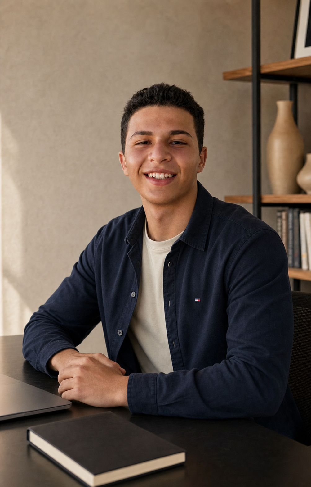 Kareem Ahmed at his desk